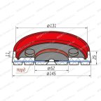  Накладка резиновая для подъемников OMCN. КОРД  (131х11 мм) мни (3)