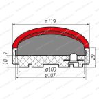  1041 Накладка резиновая для подъемников EverLift  (107х7 мм) мни (3)