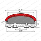  Накладка резиновая для подъемников EverLift 5т. (125х10 мм) мни (2)