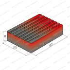  Накладка резиновая для ножничных подъемников TROMMELBERG H-36 мм (140х10 мм) мни (2)