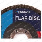  Круг шлифовальный лепестковый ROSSVIK 115*22мм 120 Grit. Тип29, Zr, 80м/с, 12250об/мин мни (1)