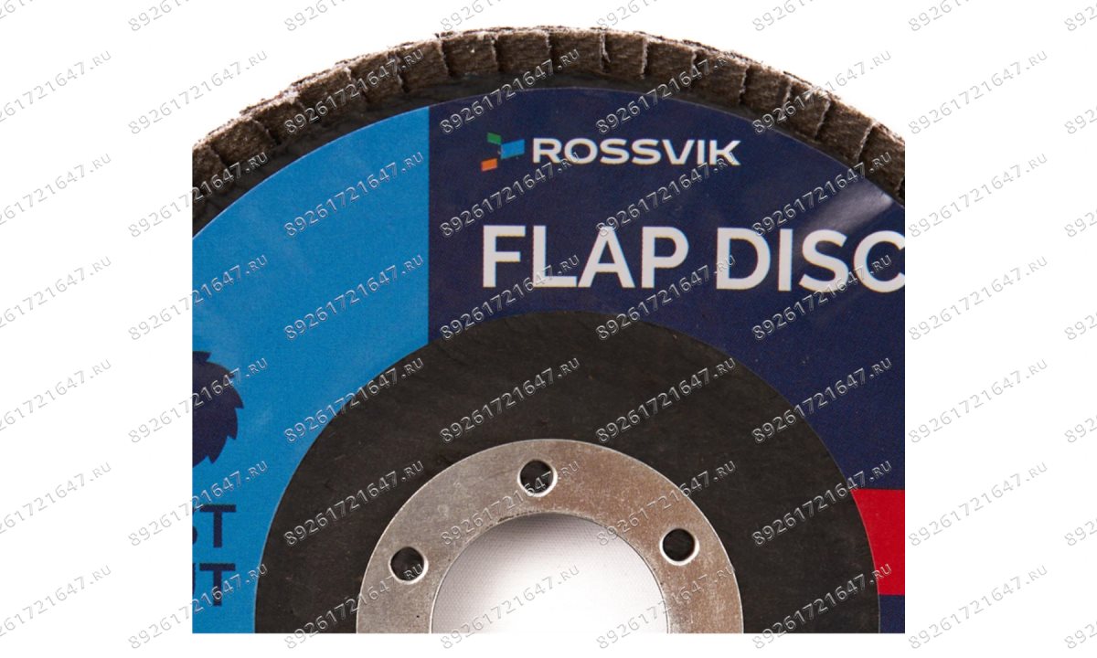  Круг шлифовальный лепестковый ROSSVIK 115*22мм 40 Grit. Тип29, 80м/с, 12250об/мин (1)