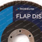  Круг шлифовальный лепестковый ROSSVIK 115*22мм 40 Grit. Тип29, 80м/с, 12250об/мин мни (1)