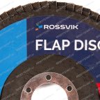  Круг шлифовальный лепестковый ROSSVIK 125*22мм 80 Grit. Тип29, Zr, 80м/с, 12250об/мин мни (1)