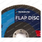  Круг шлифовальный лепестковый ROSSVIK 150*22мм 120 Grit. Тип29, Zr, 80м/с, 10200об/мин мни (1)