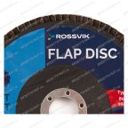  Круг шлифовальный лепестковый ROSSVIK 150*22мм 40 Grit. Тип29, Zr, 80м/с, 10200об/мин мни (1)