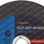  Круг отрезной по металлу ROSSVIK 180*2,0*22мм. Тип 41, 80м/с, 8600об/мин мни (1)