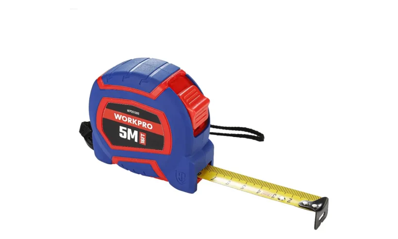 Рулетка пластмассовая 5м(16фут)*19мм самоблокирующаяся нейлон WP261009 WORKPRO фото