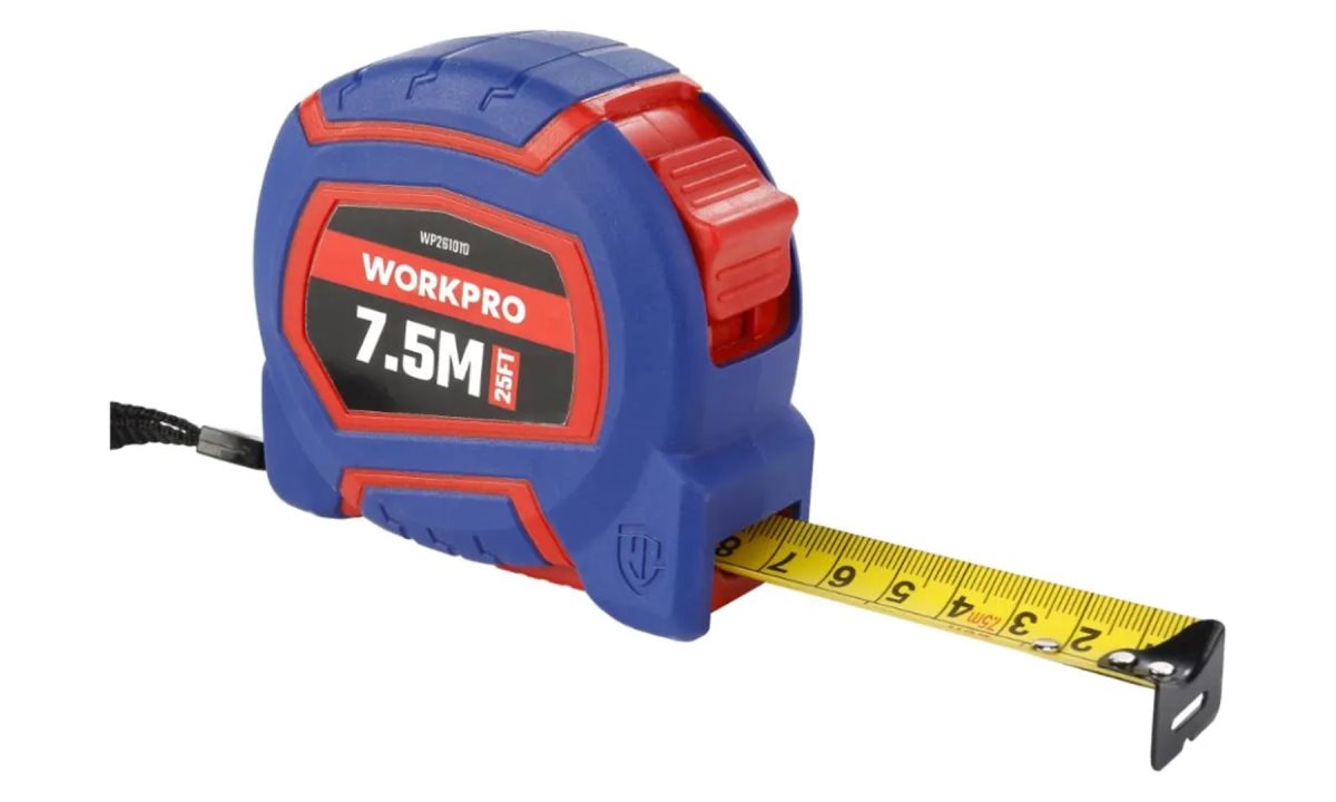  Рулетка пластмассовая 7.5м(25фут)*25мм самоблокирующаяся нейлон WP261010 WORKPRO (0)