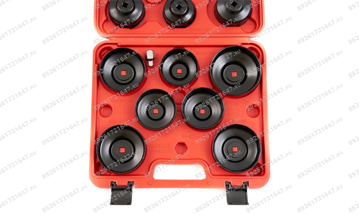  ST075 Комплект чашек для демонтажа маслянных фильтров 65-100мм, 15шт (0)