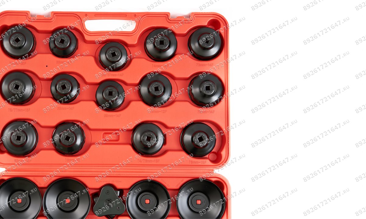  ST076 Комплект чашек для демонтажа масляных фильтров 65-120мм, 30шт (0)