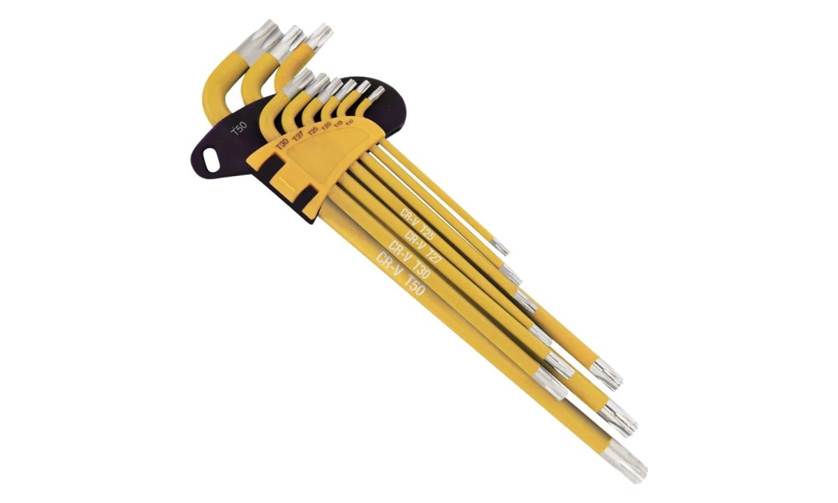  Ключи 6-гранные TORX длинные 9шт в держателе WP222008 WORKPRO (0)