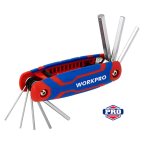  Ключи 6-гранные складные 8шт проф WP222019 WORKPRO мни (0)