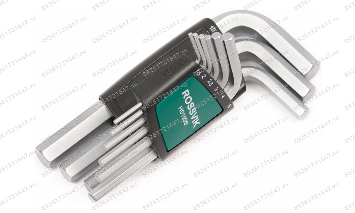  H0109S Набор ключей шестигранных ROSSVIK, 9пр (1)