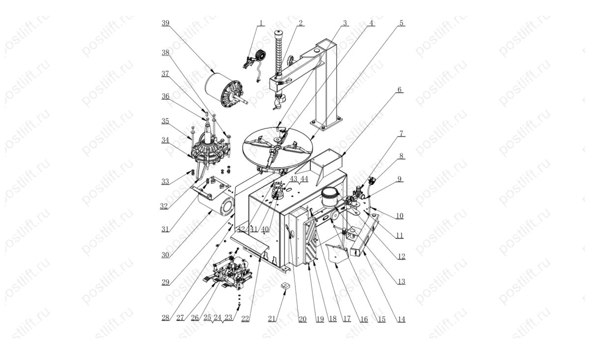  Шиномонтажный станок полуавтомат KraftWell LC810 (0)