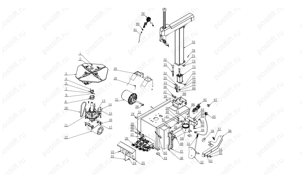  Шиномонтажный станок KraftWell LC885 (0)