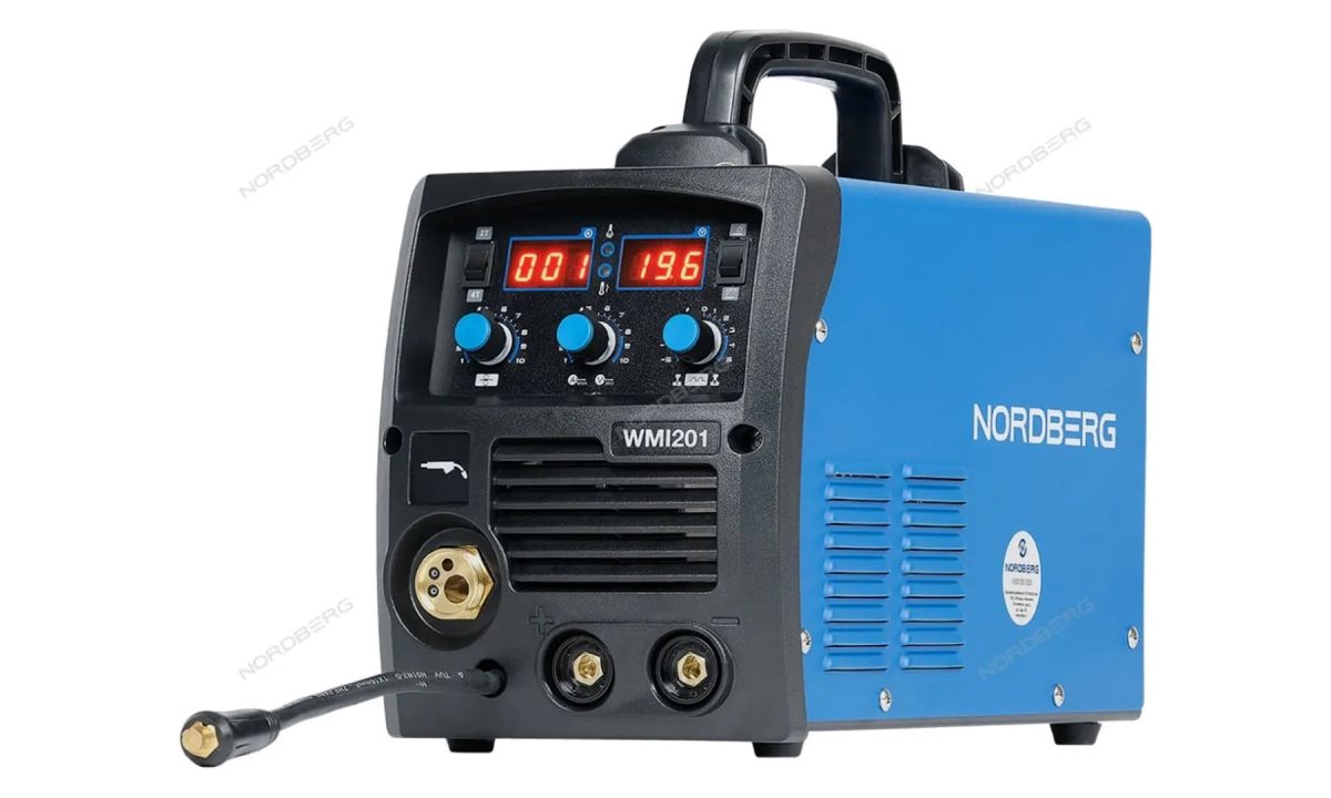  АППАРАТ СВАРОЧНЫЙ инверторный MIG+MMA, 220V NORDBERG WMI201 (1)