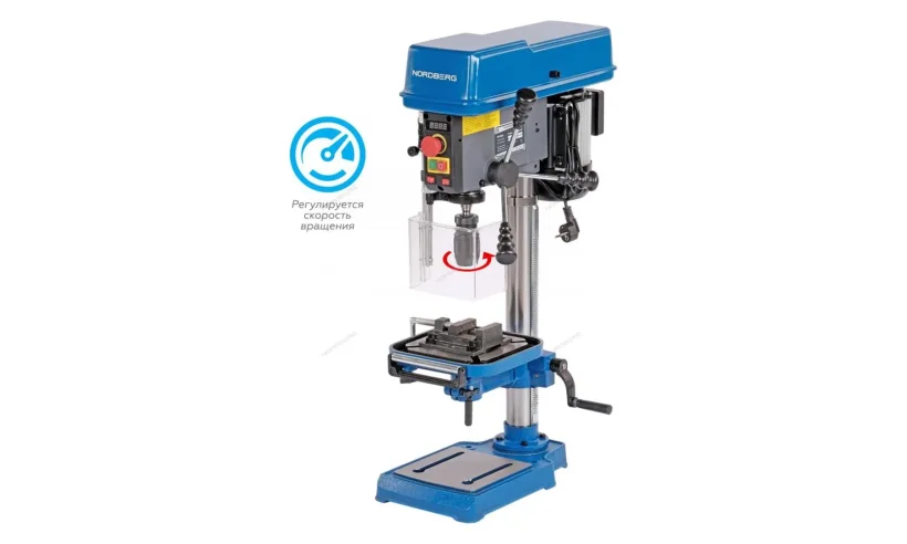 Станок сверлильный (500Вт, 16мм, вариатор скорости, тиски) NORDBERG ND1648V фото