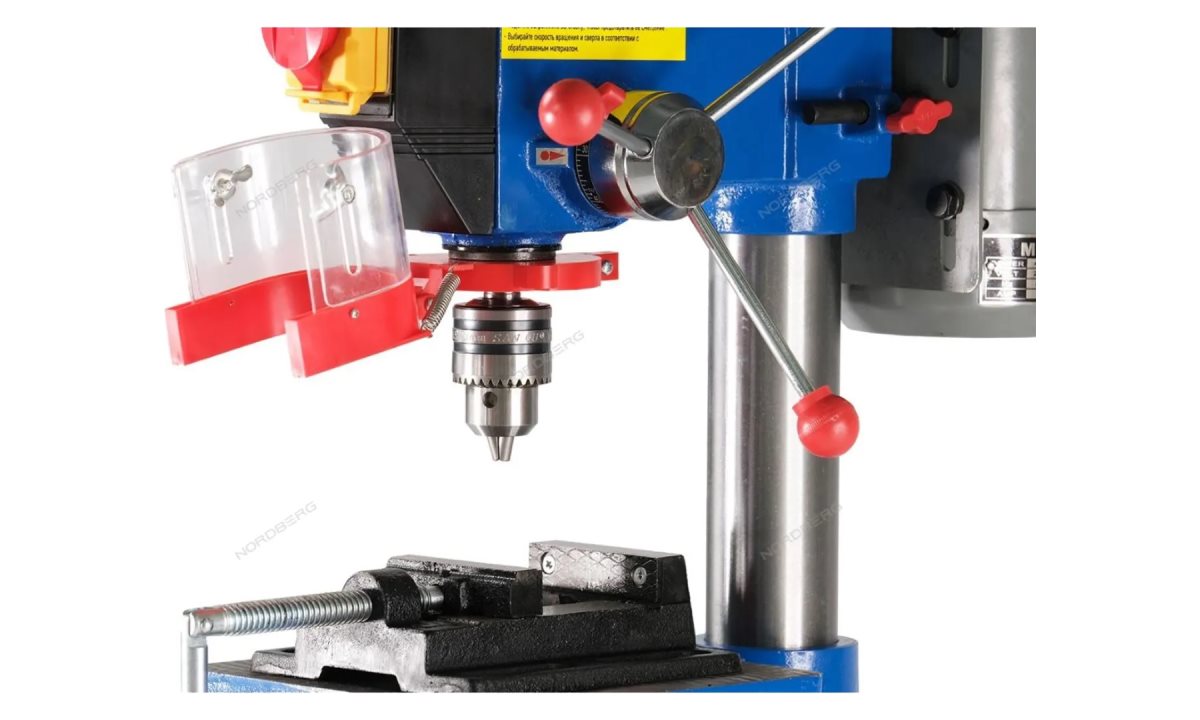  СТАНОК СВЕРЛИЛЬНЫЙ (750Вт, 16мм, макс расст до стола 410мм, 16 скоростей, тиски) NORDBERG ND1660 (1)