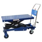  Тележка гидравлическая платформенная TJ-100 AE&T 1000кг мни (2)