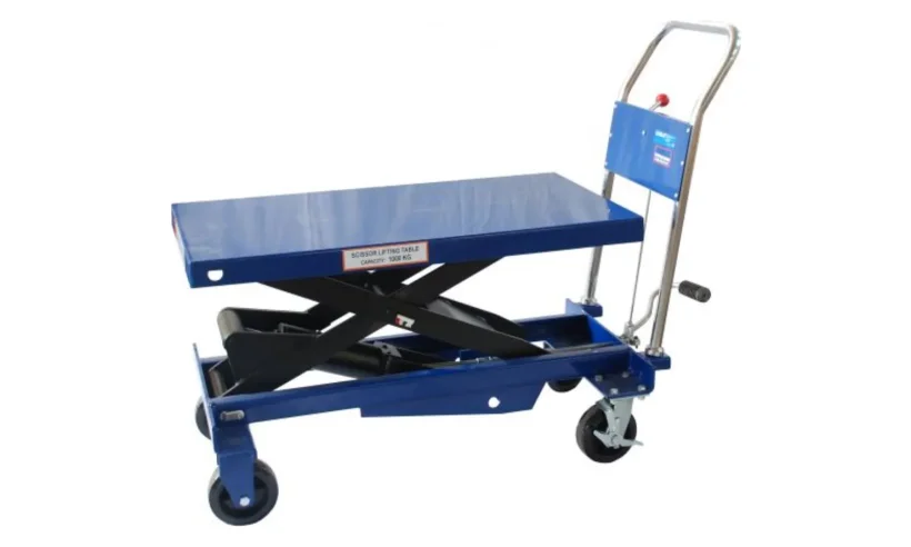 Тележка гидравлическая платформенная TJ-100 AE&T 1000кг фото