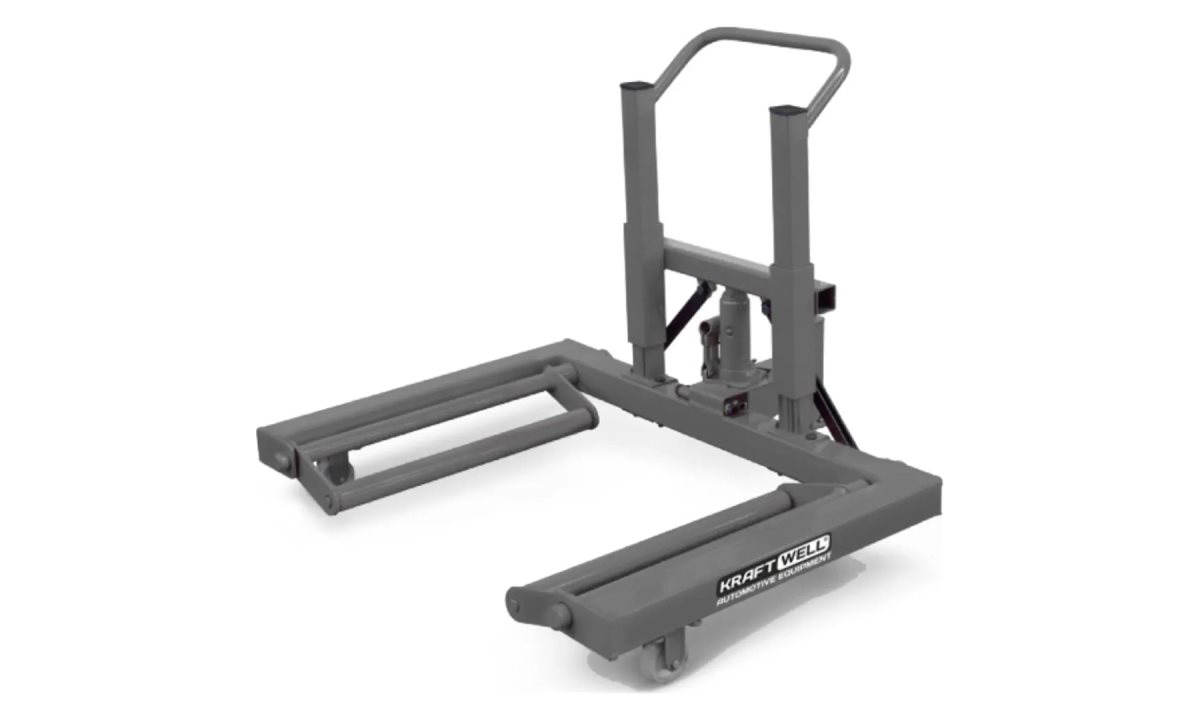 KraftWell KRW-WD10 Тележка гидравлическая г/п 1000 кг. для снятия колес грузовых автомобилей. (1)
