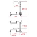  KraftWell KRW-WD15 Тележка гидравлическая г/п 1500 кг. для снятия колес грузовых автомобилей и сельхозтехники. мни (3)