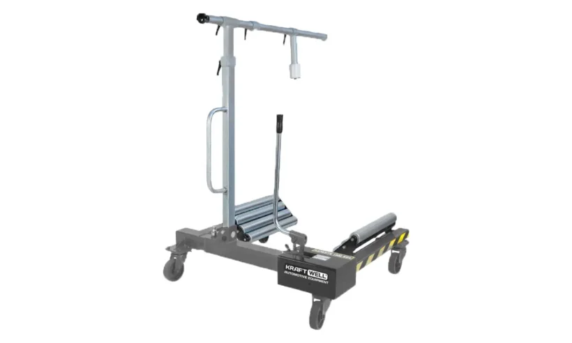 KraftWell KRW-WD15 Тележка гидравлическая г/п 1500 кг. для снятия колес грузовых автомобилей и сельхозтехники. фото