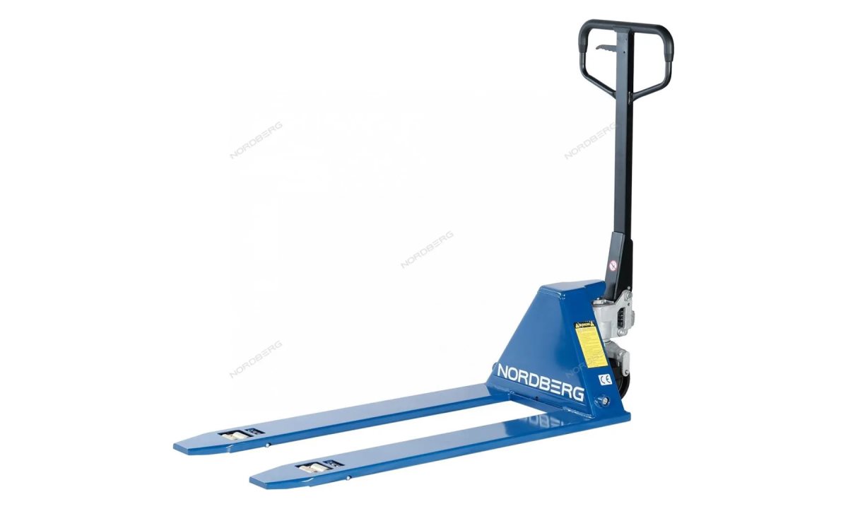  ТЕЛЕЖКА (Рохля) складская гидравлическая с низким подхватом 1 т, с полиуретановыми колесами, мин. высота 35 мм NORDBERG N3903-10 (1)