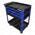  Инструментальная тележка GW-3ST Blue (Great Wolf) с полкой и тремя ящиками мни (1)