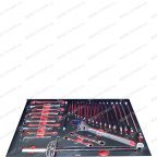  Инструментальная тележка с инструментом GW-3ST1 Blue (Great Wolf, 249 поз) с полкой и тремя ящиками мни (8)