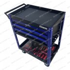  Инструментальная тележка с инструментом GW-3ST2 Blue (Great Wolf, 324 поз) с полкой и тремя ящиками мни (0)