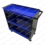  Инструментальная тележка GW-3ST3 BLUE (3 полки, с перфорацией, синяя, Great Wolf) мни (1)