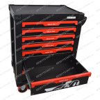  Инструментальная тележка GW-7ST Black (Great Wolf) 7 ящиков, увеличенные колеса с тормозом, ЦЗ, усиленная мни (8)