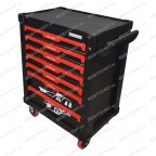  Инструментальная тележка с инструментом GW-7ST1 Black (Great Wolf, 249поз), 7 ящиков, увеличенные колеса с тормозом, ЦЗ, усиленная мни (7)
