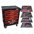  Инструментальная тележка с инструментом GW-7ST1 Black (Great Wolf, 249поз), 7 ящиков, увеличенные колеса с тормозом, ЦЗ, усиленная мни (1)