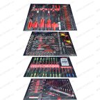  Инструментальная тележка с инструментом GW-7ST1 Black (Great Wolf, 249поз), 7 ящиков, увеличенные колеса с тормозом, ЦЗ, усиленная мни (2)