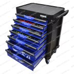  Инструментальная тележка с инструментом GW-7ST1 Blue (Great Wolf, 249поз), 7 ящиков, увеличенные колеса с тормозом, ЦЗ мни (10)