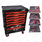  Инструментальная тележка с инструментом GW-7ST2 Black (Great Wolf, 324поз), 7 ящиков, увеличенные колеса с тормозом, ЦЗ, усиленная мни (1)