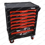  Инструментальная тележка с инструментом GW-7ST2 Black (Great Wolf, 324поз), 7 ящиков, увеличенные колеса с тормозом, ЦЗ, усиленная мни (8)