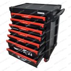  Инструментальная тележка с инструментом GW-7ST2 Black (Great Wolf, 324поз), 7 ящиков, увеличенные колеса с тормозом, ЦЗ, усиленная мни (9)