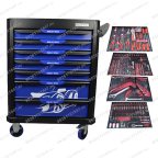  Инструментальная тележка с инструментом GW-7ST2 Blue (Great Wolf, 324поз), 7 ящиков, увеличенные колеса с тормозом, ЦЗ мни (1)