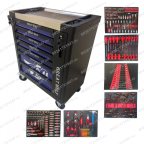  Инструментальная тележка с инструментом GW-8ST 248 BLUE SET (Great Wolf, 248поз), 8 ящиков, увеличенные колеса с тормозом, ЦЗ, усиленная мни (0)