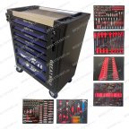  Инструментальная тележка с инструментом GW-8ST 248 BLUE SET (Great Wolf, 248поз), 8 ящиков, увеличенные колеса с тормозом, ЦЗ, усиленная мни (1)