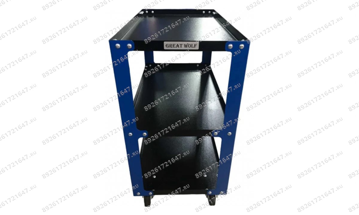  Инструментальная тележка GWT-B3 (3 полки, колеса с тормозом, синяя) (0)