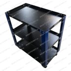  Инструментальная тележка GWT-B3 (3 полки, колеса с тормозом, синяя) мни (5)