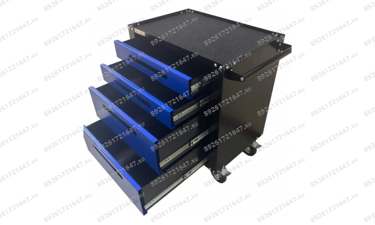  Инструментальная тележка GWT-B4 Great Wolf 4 ящика, колеса с тормозом, синяя (0)