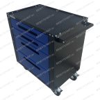  Инструментальная тележка GWT-B4 Great Wolf 4 ящика, колеса с тормозом, синяя мни (3)