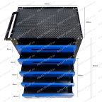  Инструментальная тележка GWT-B5 (5 ящиков, колеса с тормозом, синяя) мни (2)