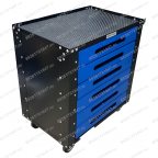  Инструментальная тележка GWT-B6 (6 ящиков, колеса с тормозом, синяя) мни (4)